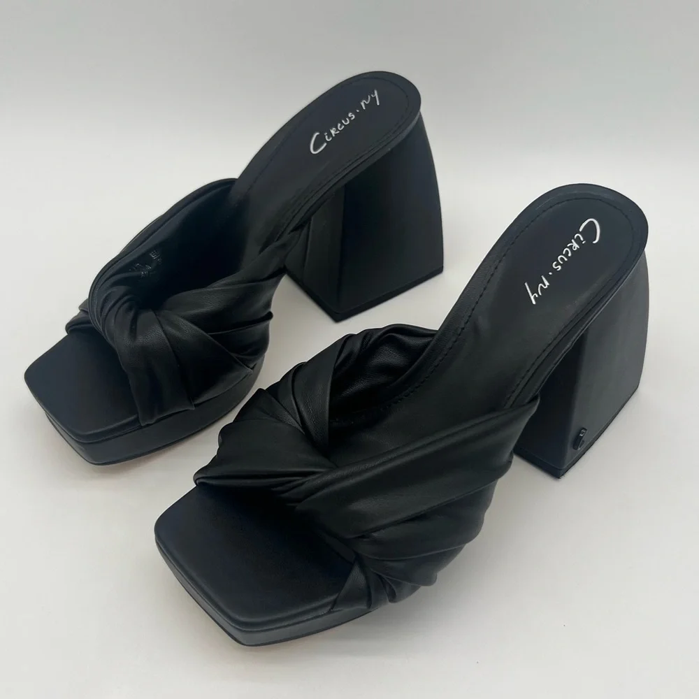 New! CIRCUS by Sam Edelman Women's Marianna Chunky Heel Black - Picture 4 of 8
